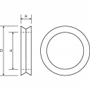 SKMF12 Pierścień uszczelniający do wtyczki 2FFN-M 1/2" (15,1 mm) Faster SKMF12 15,1x20x3,6 mm