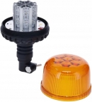 LA20090 Lampa błyskowa LED, 20W 12/24V, pomarańczowa, na uchwyt elastyczna, Ø 126x201 mm