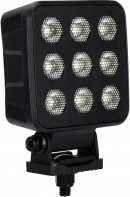 LA10833 Lampa robocza LED, kwadratowa 90W 6800lm 12/24V, biała, 108x120.7x52.7 mm światło rozproszone z wtyczką Deutsch, 18 LED