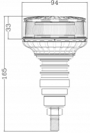 LA20083 Lampa błyskowa LED LP, mocowana na uchwyt DIN, elastyczna