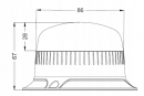 LA20094 Lampa błyskowa LED, niska, 15W, 12/24V, pomarańczowa