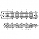 08B1GPP005 Łańcuch rolkowy DIN 8187 08B-1 1/2" (12,7mm) Gopart