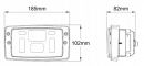 LA10425 Reflektor przedni LED, 40/22W, prostokątny, 10/30V 185x102x82 mm światła drogowe/światła mijania, światła pozycyjne, kostka H4 Kramp