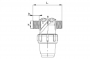 3262052 Filtr przepływowy gwint zewnętrzny 1-1/4" 32 mesh 200-280 l/min ARAG czerwony wkład