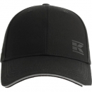KW10900101 Czarna czapka baseballowa z daszkiem z szarym akcentem KRAMP