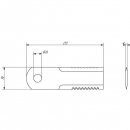 281411Z Nóż do sieczkarni 173x50x4 mm ząbkowany Ø 18 mm KRAMP