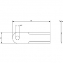 281400N Nóż do sieczkarni 173x50x3 mm Ø 18 mm KRAMP