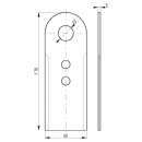 30205961700020 Nóż tnący 163x60 mm Ø 22 mm pasuje do szarpacza Żukowo