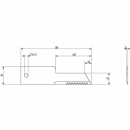 280910Z Nóż rozdrabniacza słomy, stały 198x50x3 mm Ø 13 mm KRAMP