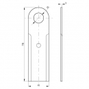 30205961700420 Nóż tnący 170x50 mm Ø 22 mm, pasuje do szarpacza Żukowo