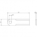 281415Z Nóż rozdrabniacza do słomy 175x50x4.5 mm Ø 20 mm KRAMP
