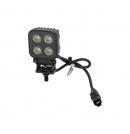 LA10832 Lampa robocza LED, kwadratowa 40W 2650lm 12/24V, biała, 70.1x126.6x49.7 mm światło rozproszone z wtyczką Deutsch, 8 LED KRAMP