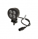 LA10831 Lampa robocza LED, okrągła 24W 2556lm 12/24V, biała, 83.9x99.5x59 mm światło rozproszone z wtyczką Deutsch, 4 LED KRAMP
