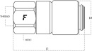 DF0414NPTF Szybkozłącze diagnostyczne DF gniazdo 1/4" gwint wewnętrzny 1/4" NPTF Faster