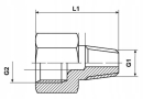CLVMK8125M812562 Przedłużacz smarownicy gwint M8x1,25 M8x1,25 żeńsko-męski 62mm metryczny