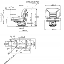 65650671062 Siedzenie dzielone LUX Premium MF 255 235 Zetor Ursus C-330 C-360 50671062