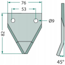 527527390 Nóż do paszowozu Faresin 3mm 527527390 Granit