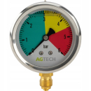 Manometr ciśnieniomierz 0-6 BAR fi 63mm przyłącze dolne gwint 1/4" 51858