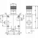 Regulator przepływu oleju hydraulicznego G1/2" P3/4" 1-50l/min 85030006