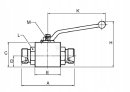 KHS08LKR Zawór kulowy 2/2 - M14x1.5