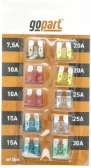 1410003599SET Zestaw bezpieczników płaskich 10 szt.