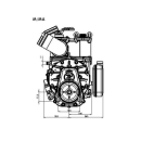 KPSB550DLA100 Pompa próżniowa z napędem bezpośrednim 15270 l/min z automatycznym smarowaniem i balastem B.P. WPT 720, WPT720DFR, Battioni Pagani