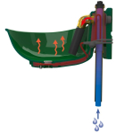 WE306 Poidło podgrzewane z tworzywa sztucznego z zaworem rurowym, HP20-RH, 230V Kerbl