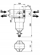 34500335 Filtr do wysokiego ciśnienia 80 mesh ARAG żółty wkład