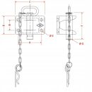 8002461 Zaczep transportowy, 120 x 55 mm Walterscheid