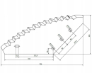 FM01134C Nóż paszowozu 528x274x6 mm Ø 19.5 mm z węglikiem Kramp