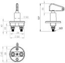 Odłącznik prądu akumulatora okrągły M8 12/24V 150A/500A Kramp SW10005KR