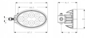 LA10558 Lampa robocza LED, owalna 56W 5320lm 10/30V z wtyczką Deutsch, światło rozproszone 8 LED Kramp