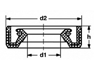 1905381952CBP001 Pierścień Simmering, 3/4x11/2x3/8, uszczelniacz 19,05x38,10x9,52, 19,05x38,1x9,52