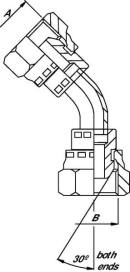 FF4512B Kolano gwint wewnętrzny 3/4 BSP 45