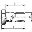HBM8 Śruba przelewu M8x1