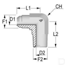 KIN0906 Złącze kolankowe 9/16 JIC x 3/8 NPT