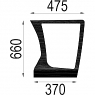 4429882N Szyba przednia dolna 660x475 mm