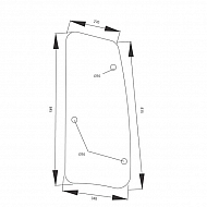 D7781 Szyba boczna, przestawna 340x845 mm
