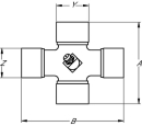 1123614 Krzyżak wału, fi 24x75.0 mm / fi 27x91.0 mm, 2380 Walterscheid