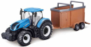 BB1831656 Ciągnik New Holland T7.315 z przyczepą do przewozu bydła 1:50 Bburago
