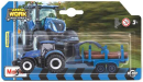 MA15590NL Ciągnik New Holland T7.315 HD z ładowaczem do drewna i przyczepą 1:64 Maisto Bburago