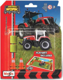 MA15592M Mini zestaw farma z ciągnikiem Massey Ferguson i matą do zabawy Maisto Bburago
