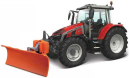 MA82724 Ciągnik Massey Ferguson 5S.145 z pługiem do śniegu zdalnie sterowany 2,4 GHz Maisto Bburago