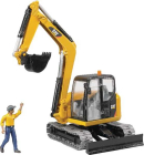 U02466 Minikoparka Cat z figurką robotnika 1:16 Bruder
