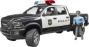 U02505 Pickup policyjny RAM 2500 z modułem światło-dźwięk i policjantem 1:16 Bruder