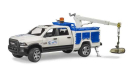 U02509 Pickup serwisowy RAM 2500 z lampą ostrzegawczą 1:16 Bruder