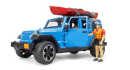 U02529 Jeep Wrangler Rubicon Unlimited z kajakiem i kajakarzem 1:16 Bruder