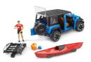U02529 Jeep Wrangler Rubicon Unlimited z kajakiem i kajakarzem 1:16 Bruder