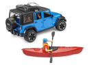 U02529 Jeep Wrangler Rubicon Unlimited z kajakiem i kajakarzem 1:16 Bruder