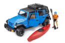 U02529 Jeep Wrangler Rubicon Unlimited z kajakiem i kajakarzem 1:16 Bruder